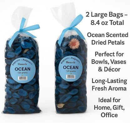 Lavender Potpourri – 2 Large Bags (8.4 oz Total) – Dried Petals for Bowl or Vase Filler, Long-Lasting Fragrance for Home, Gift, or Office