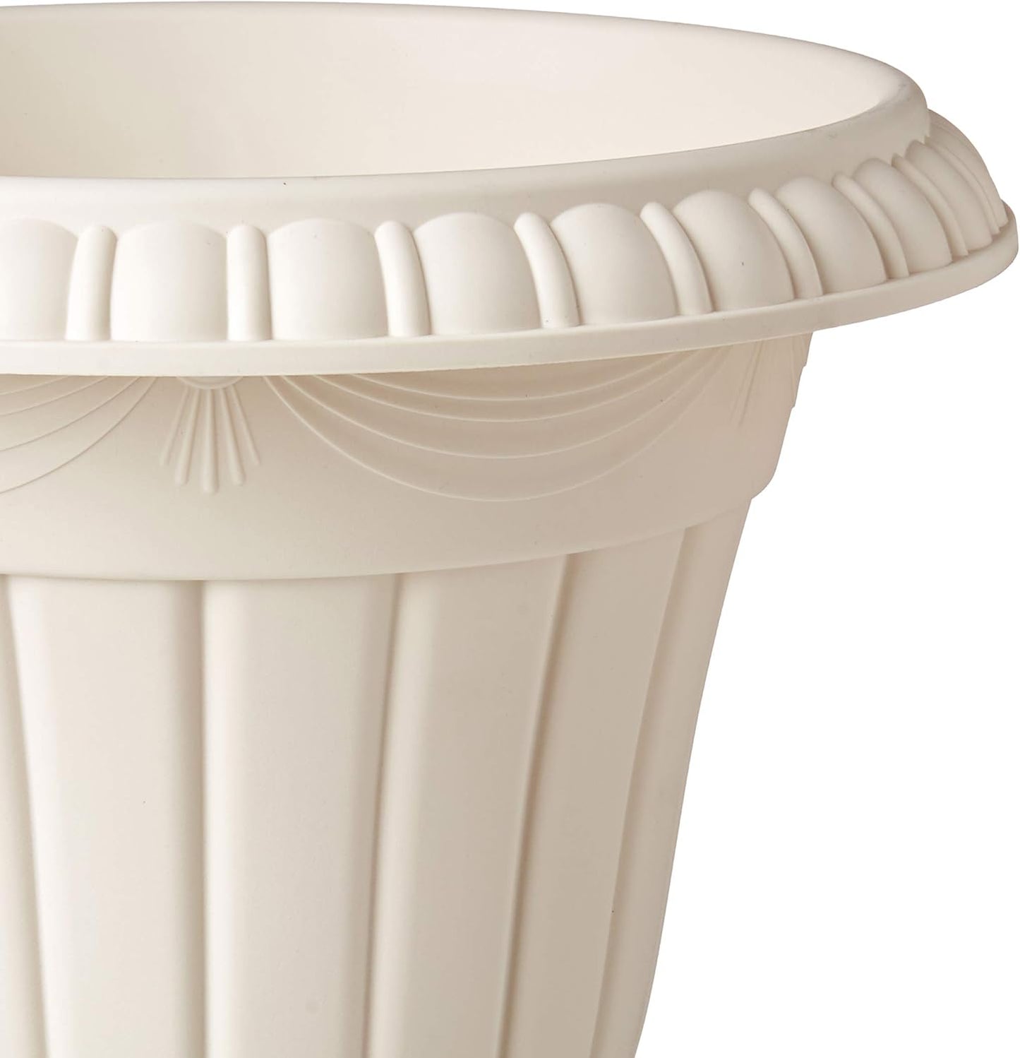 Arcadia Garden Products PL10CP Classic Traditional Plastic Urn Planter Indoor/Outdoor, 15" x 13", Brushed Copper