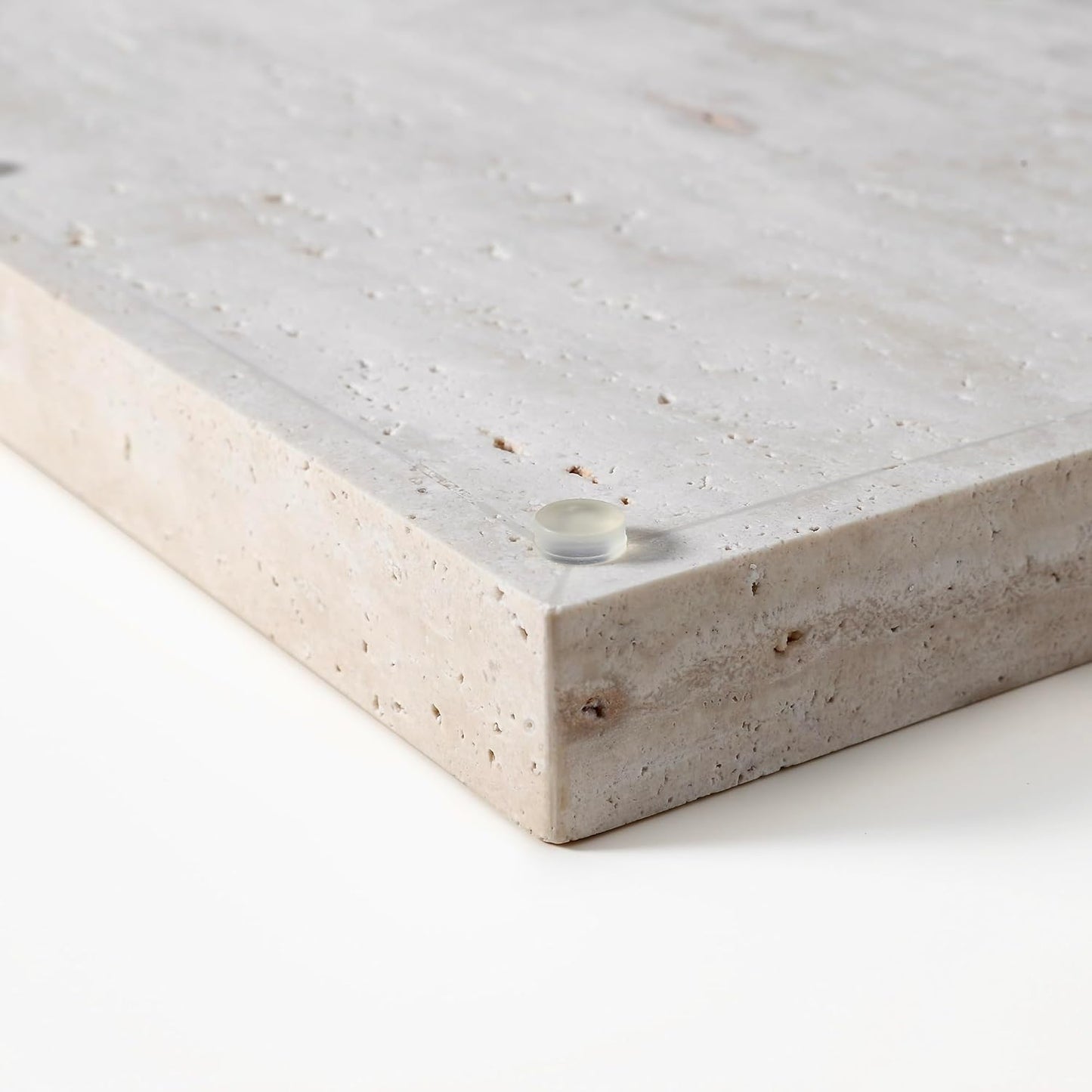 Rectangular Decorative Serving Tray,Modern Travertine Large Coffee Table Tray