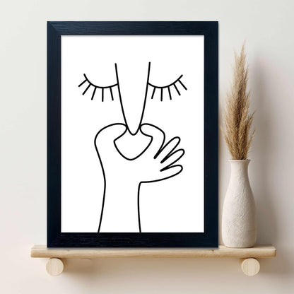 Bathroom Picture Wall Decor, Framed Black and White Bathroom Wall Art, Toilet Paper in Little Funny Raccoon's Hand Animal Canvas Print Painting