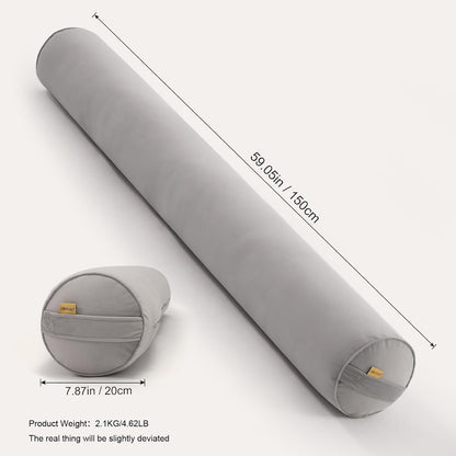 Body Pillow for Adults,Long Round Pillow,Big Cylindrical Pillow,Large Full Bolster Pillows for Side Sleepers (Steel Gray, 47.24"*7.87")