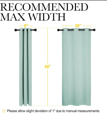 NICETOWN Halloween Pitch Black Solid Thermal Insulated Grommet Blackout Curtains/Drapes for Bedroom Window (2 Panels, 42 inches Wide by 63 inches Long, Black) - Colors A