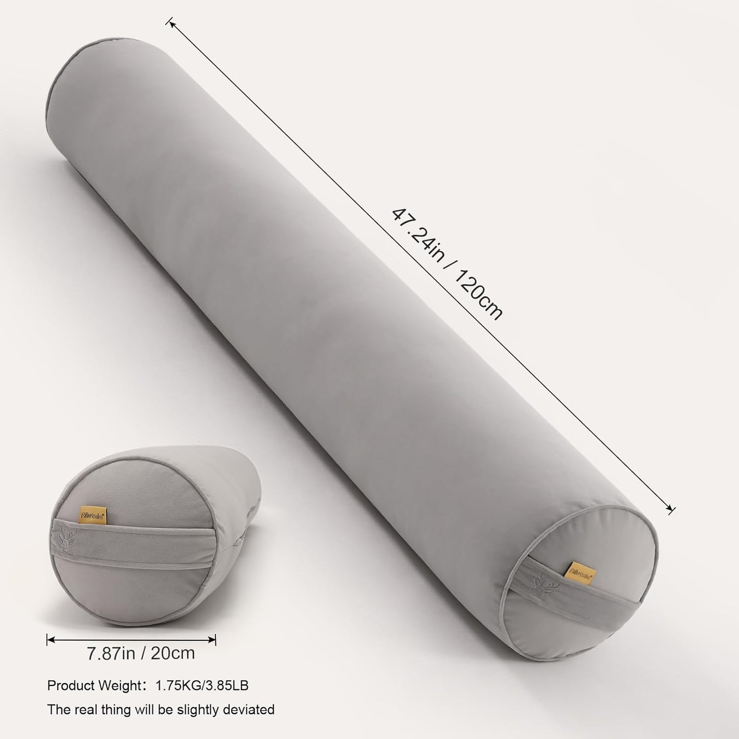 Body Pillow for Adults,Long Round Pillow,Big Cylindrical Pillow,Large Full Bolster Pillows for Side Sleepers (Steel Gray, 47.24"*7.87")