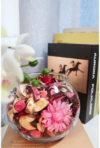 White Potpourri Bags,Pine Scented Potpourri Bowl Filler,Vase Filler,Decorative Dried Flowers, Home Fragrance Popery,Bathroom Decor, Crystal(20 oz)