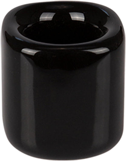 Mega Candles 5 pcs Black 1/2 Inch Diameter Ceramic Chime Ritual Spell Candle Holders, Great for Casting Chimes, Meditation, Rituals, Spells, Vigil, Witchcraft, Wiccan Supplies