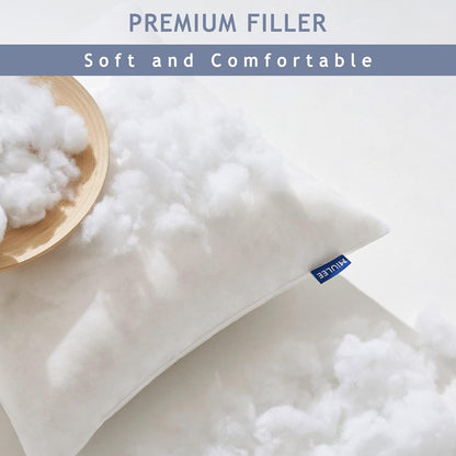 MIULEE 12x20 Pillow Inserts Set of 2, Rectangle Decorative Throw Pillow Premium Fluffy Lumbar Pillow Forms Stuffer for Living Room Sofa Couch Bed