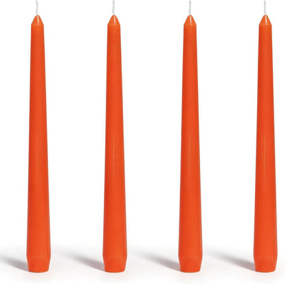 4 Pack White Taper Candles丨Taper Candles 10 Inch Dripless丨Unscented & Smokeless Candlesticks Bulk丨7-8 Hours Long Burning Tall Candles丨Ideal for Christmas Weddings Parties Dinner