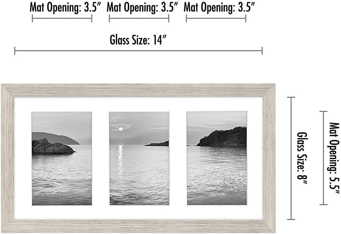 Americanflat 4x6 Collage Picture Frame with Shatter-Resistant Glass - Fits Five 4x6 Photos or Use as One 11x14 Picture Frame - Signature Collection - Collage Frames for Wall Display - Black