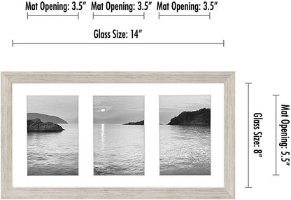 Americanflat 4x6 Collage Picture Frame with Shatter-Resistant Glass - Fits Five 4x6 Photos or Use as One 11x14 Picture Frame - Signature Collection - Collage Frames for Wall Display - Black
