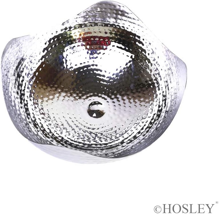 Hosley 5.75 Inch Diameter Silver Finish Metal Bowl, Ideal for Potpourri, LED Candles, Weddings, Special Events, Center Pieces, Craft. Use Decor to Coordinate O3
