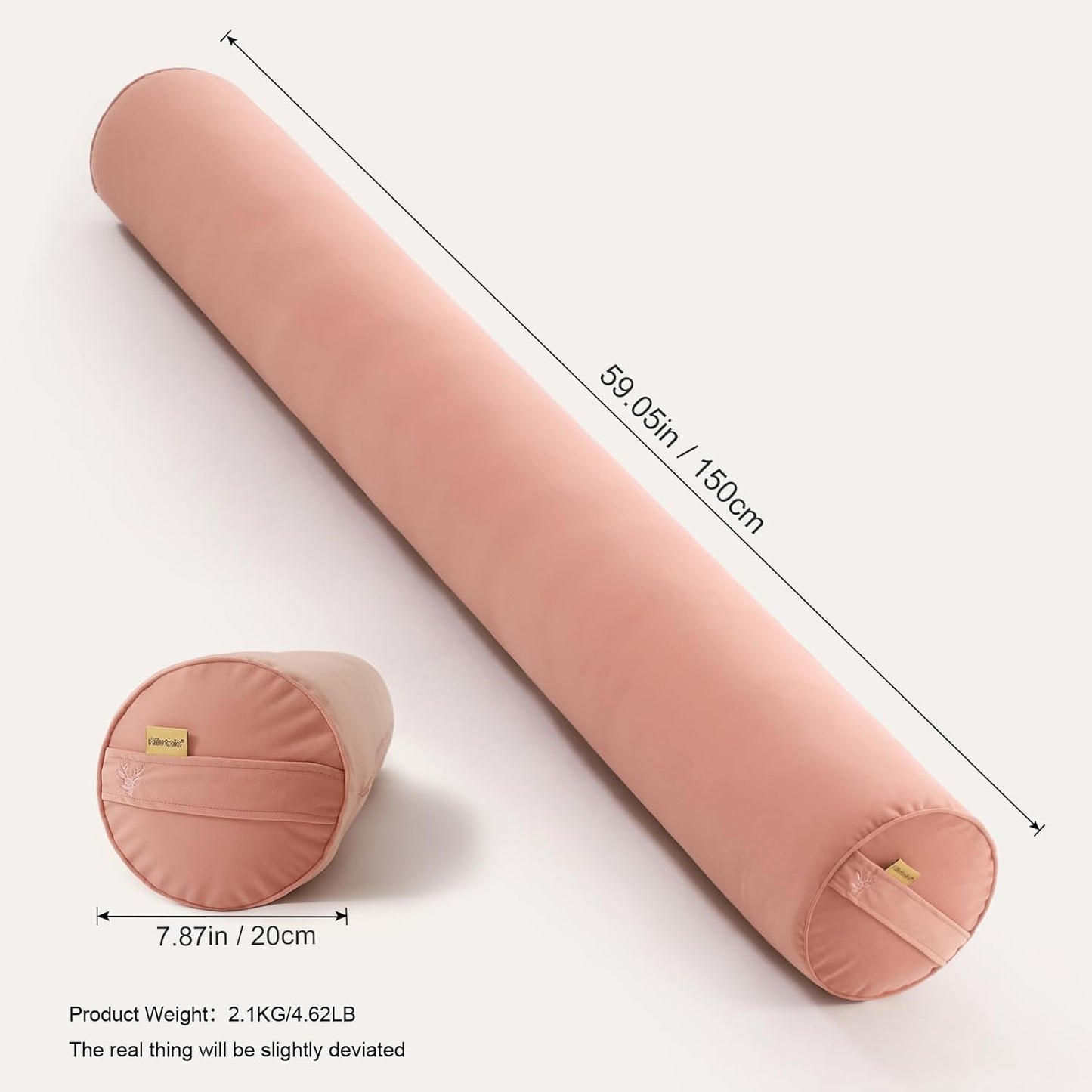 Body Pillow for Adults,Long Round Pillow,Big Cylindrical Pillow,Large Full Bolster Pillows for Side Sleepers (Steel Gray, 47.24"*7.87")