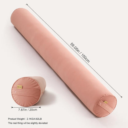 Body Pillow for Adults,Long Round Pillow,Big Cylindrical Pillow,Large Full Bolster Pillows for Side Sleepers (Steel Gray, 47.24"*7.87")