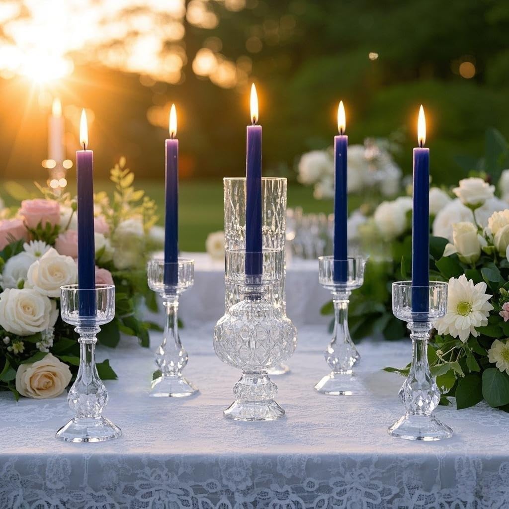 12-Pack Olive Green Taper Candles, 10 Inch Unscented Dripless Candlesticks, Long-Lasting Burn Time of 7-8 Hours, Perfect for Christmas Home Décor Spring and St. Patrick's Day