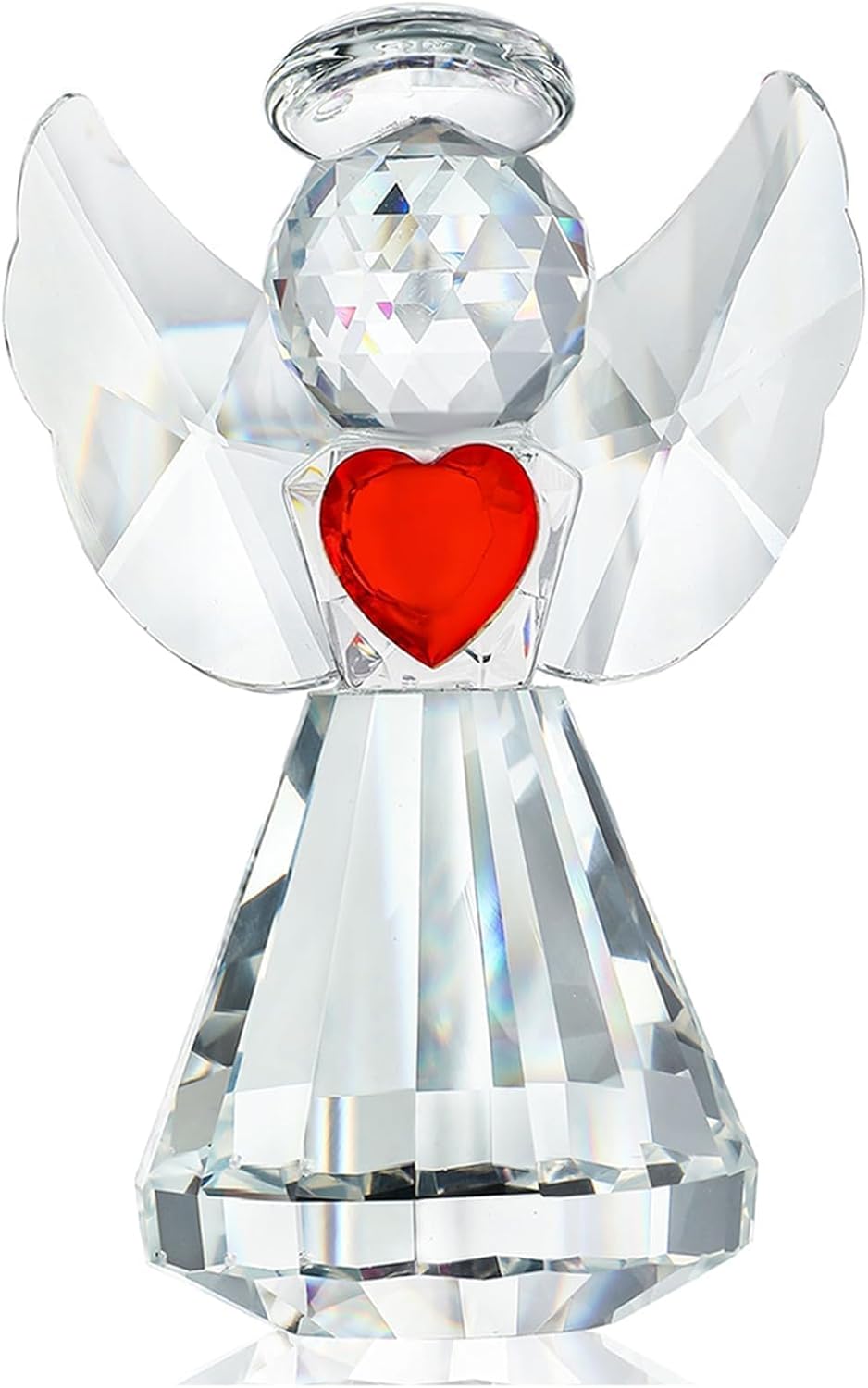 HDCRYSTALGIFTS 3.3'' Crystal Bird Figurine Collectible Art Glass Animal Figurines Table Home Decor Paperweight Valentine’s Day for Women