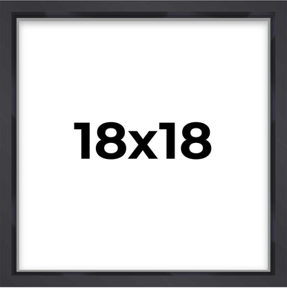 14x14 Shadow Box Black | 3/4" Depth of Usable Space | Solid Wood Pine | Includes UV Resistant Acrylic Plexiglass, Acid-Free Backing & Hanging Hardware | Made to Order in USA - Colors D