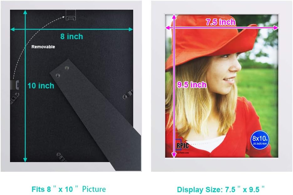 RPJC 5x7 Picture Frames Made of Solid Wood High Definition Glass for Table Top Display and Wall Mounting Photo Frame Black