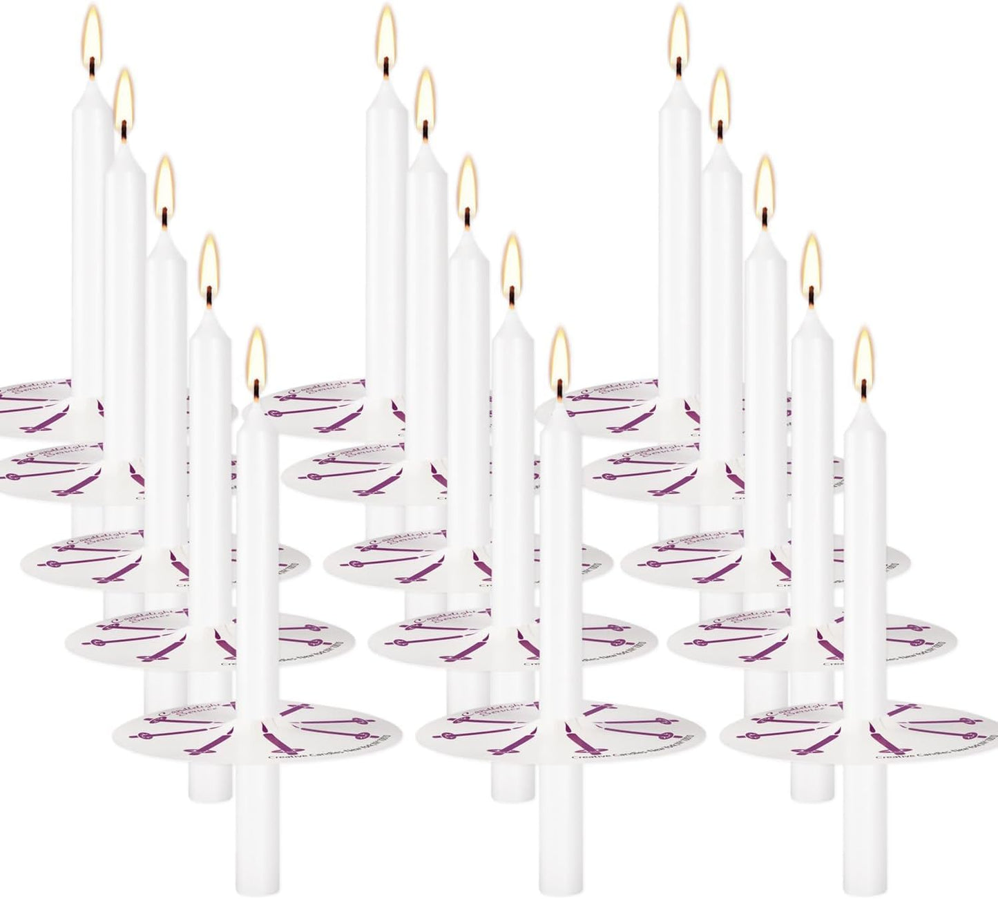 30-Pack 10-Color Taper Candles - 10 Inch Dripless & 10-Hour Burn｜Wedding/Birthday/Home Decor with Premium Wax