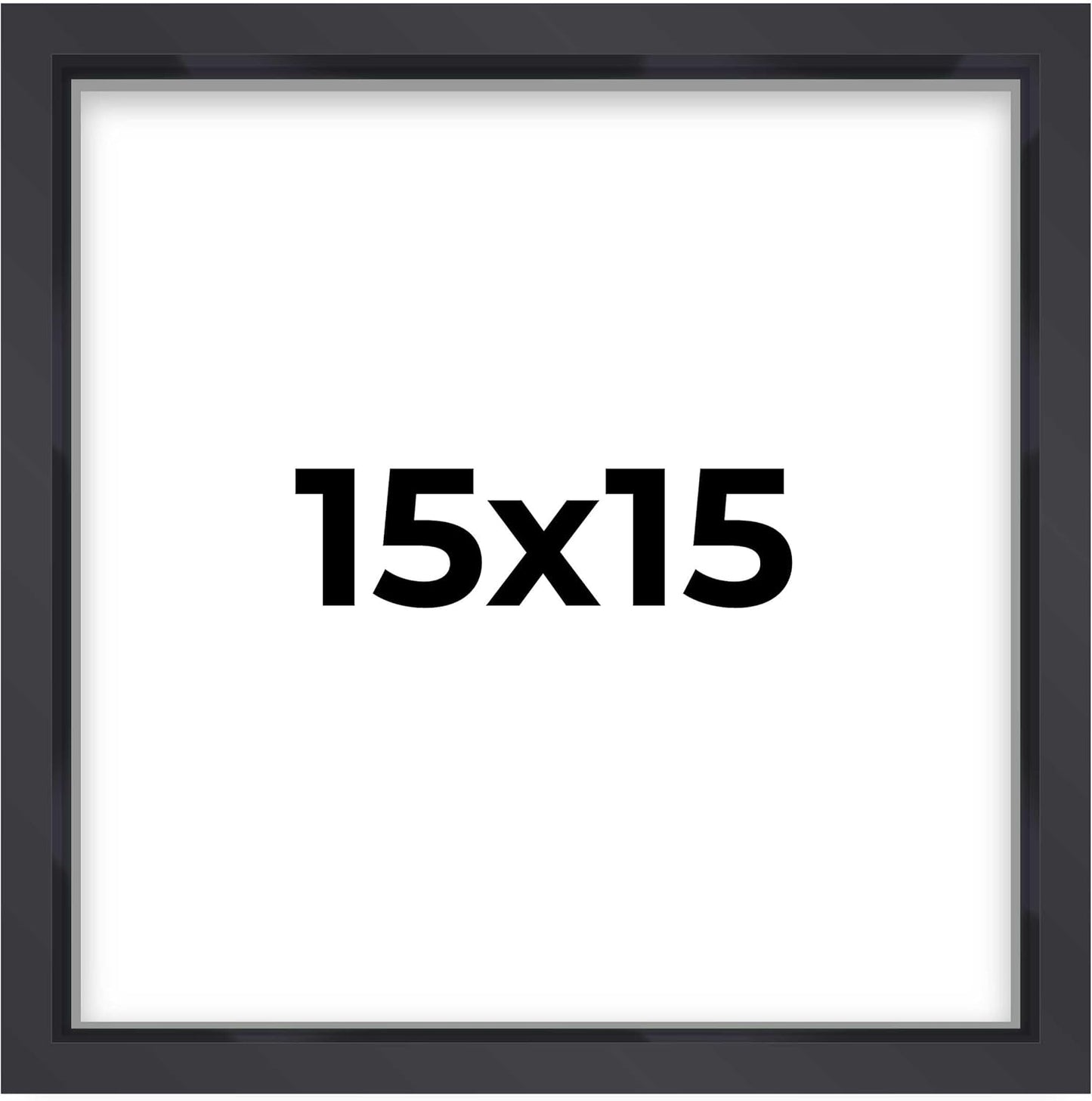 14x14 Shadow Box Black | 3/4" Depth of Usable Space | Solid Wood Pine | Includes UV Resistant Acrylic Plexiglass, Acid-Free Backing & Hanging Hardware | Made to Order in USA - Colors B
