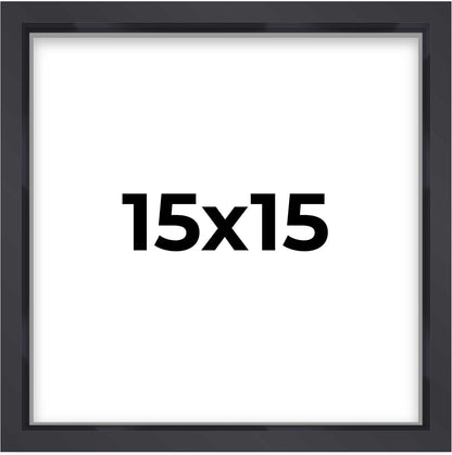 14x14 Shadow Box Black | 3/4" Depth of Usable Space | Solid Wood Pine | Includes UV Resistant Acrylic Plexiglass, Acid-Free Backing & Hanging Hardware | Made to Order in USA - Colors B
