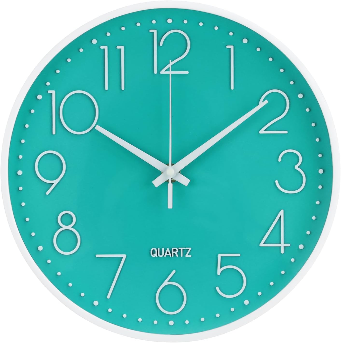 Wall Clock 12 Inch Non-Ticking Silent Modern Simple Style Round Decor Clock Gold Stereoscopic Dial Quartz Wall Clocks for Home/Office/School/Living Room/Bedroom/Kitchen