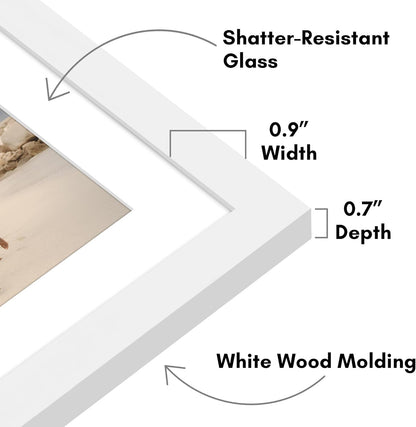 Americanflat 4x6 Collage Picture Frame with Shatter-Resistant Glass - Fits Five 4x6 Photos or Use as One 11x14 Picture Frame - Signature Collection - Collage Frames for Wall Display - Black
