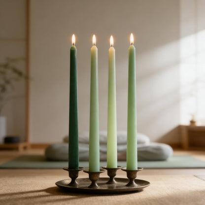 12-Pack Earth Tone Taper Candles, 10 Inch Unscented Dripless Candlesticks, Long-Lasting Burn Time of 7-8 Hours, Perfect for Fall Harvest Halloween Thanksgiving Dinners Parties and Home Décor