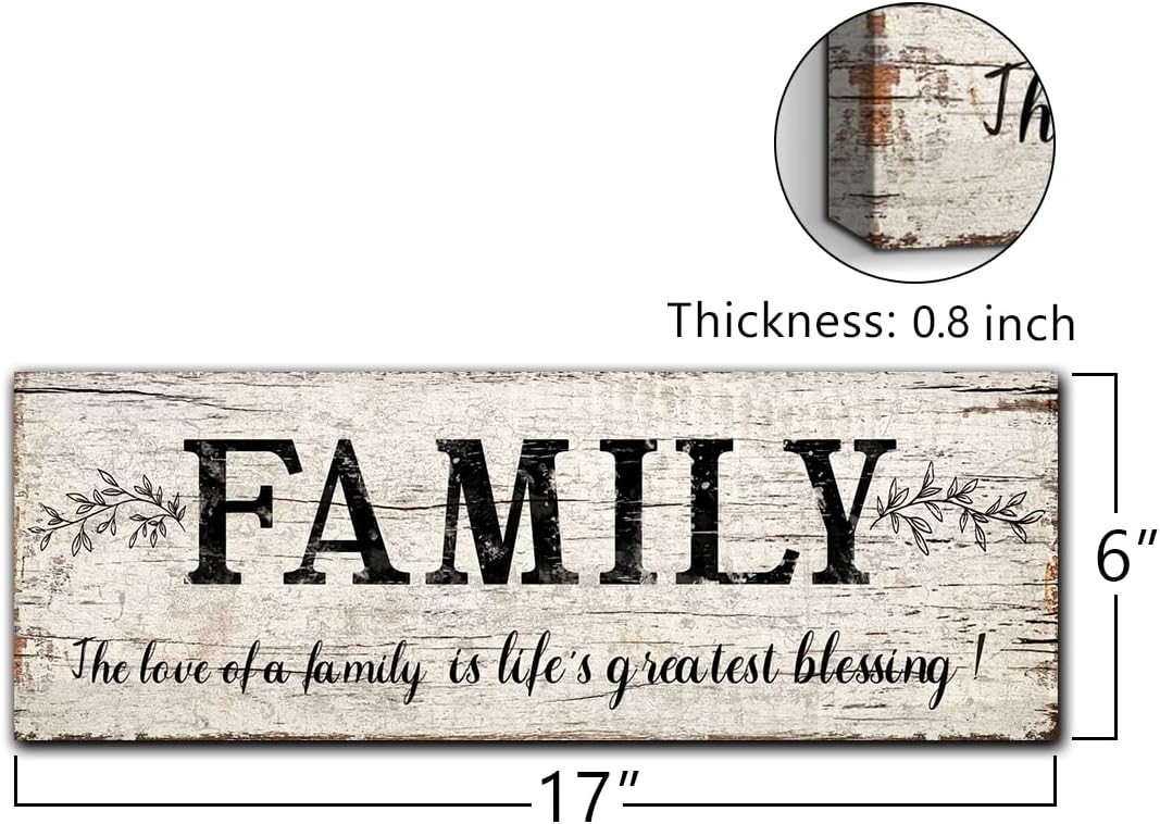 Quotes Wall Decor Enjoy the Little Things Sign Family Wall Signs Canvas Prints Rustic Wooden Wall Art Wood Pictures for Living Room Bedroom Office Home Decor, 6 X 17 Inch Framed