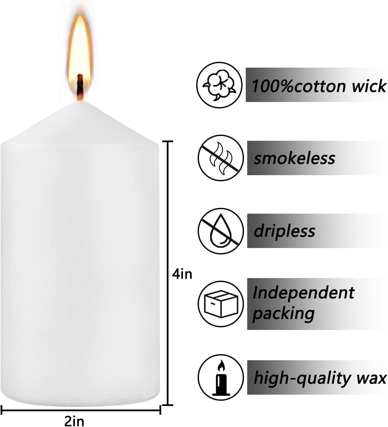 YOROXRG 40 Pack Spell Chime Candles-4 Inch Multi-Colored Taper Candles Sticks-for Home Decor Kitchen Decor Wedding Decoration-10 Colours