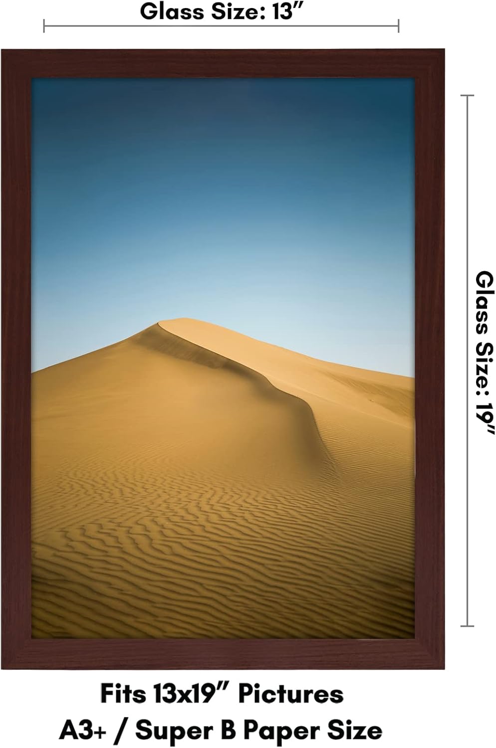 Americanflat 12x18 Poster Frame with Shatter-Resistant Glass - Signature Collection - Gallery-Style Frames Made of Engineered Wood - Photo Frame for Wall Display - Black - Colors A