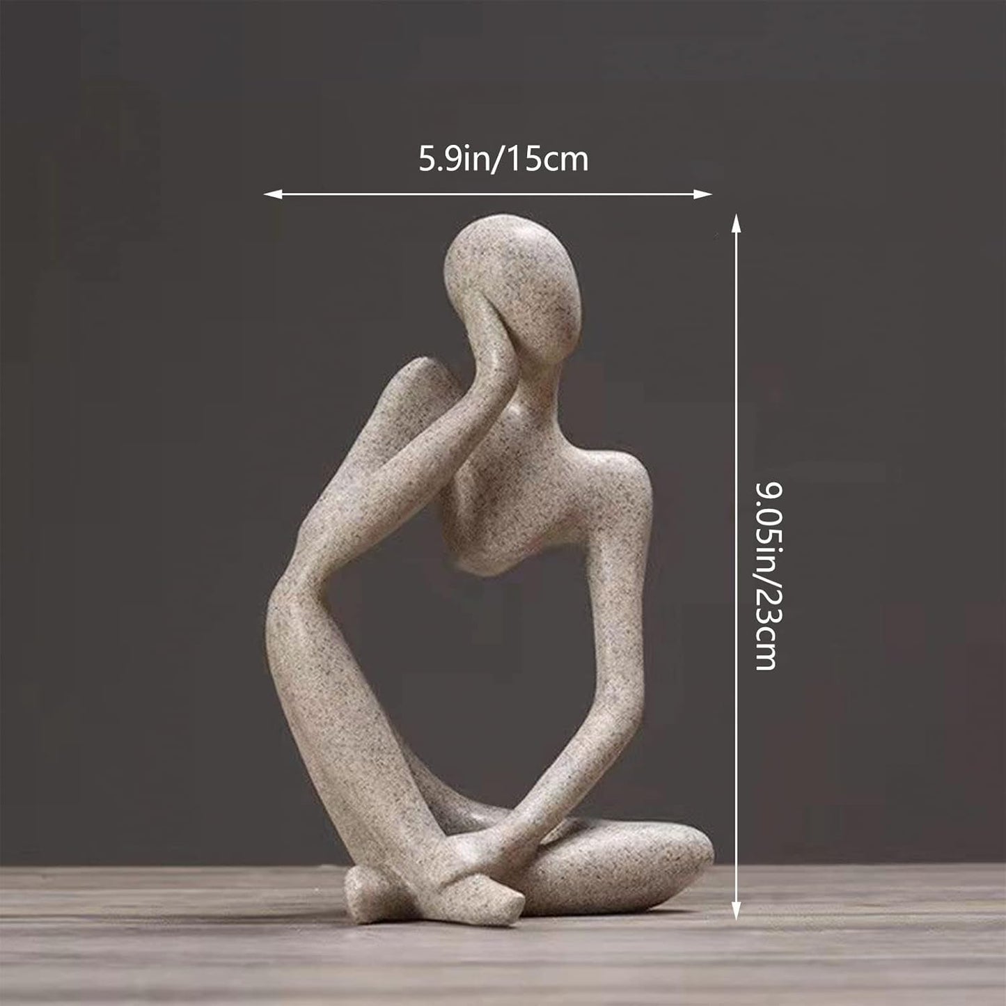 Thinker Statues And Sculptures, Sandstone Resin Thinker Statue Ornaments, Abstract Style Sculptures, Housewarming Gifts, Housewarming Decorations, Living Room Dining Desk Decorations (Right, Small)