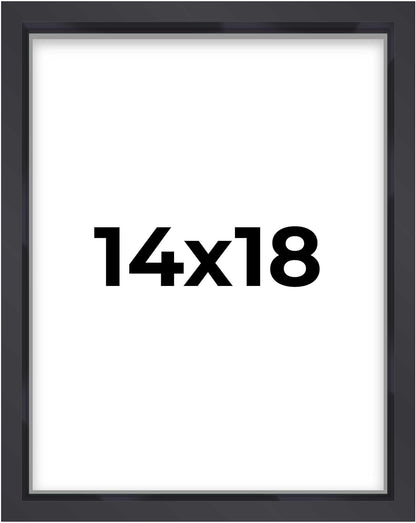 14x14 Shadow Box Black | 3/4" Depth of Usable Space | Solid Wood Pine | Includes UV Resistant Acrylic Plexiglass, Acid-Free Backing & Hanging Hardware | Made to Order in USA - Colors B