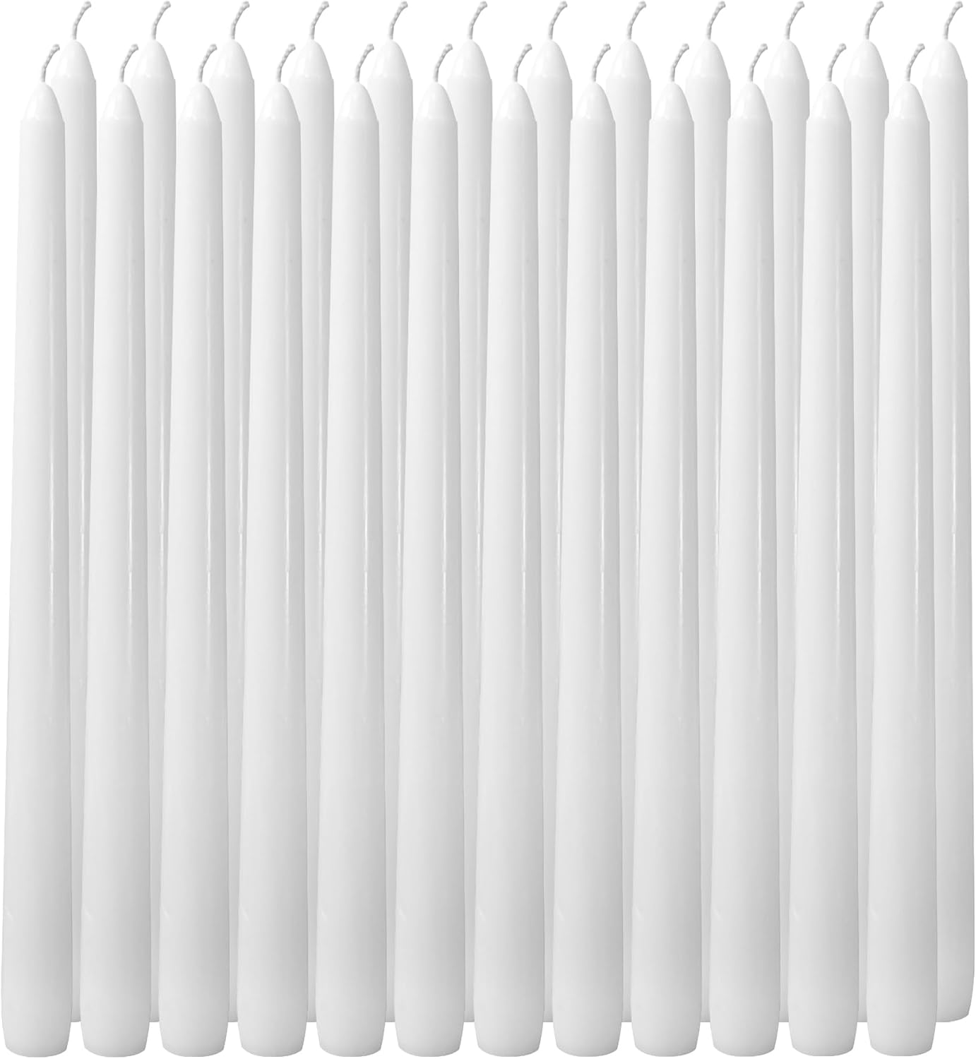 4 Pack White Taper Candles丨Taper Candles 10 Inch Dripless丨Unscented & Smokeless Candlesticks Bulk丨7-8 Hours Long Burning Tall Candles丨Ideal for Christmas Weddings Parties Dinner