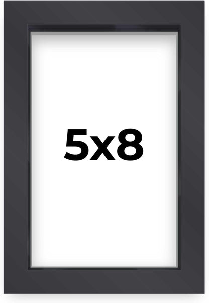 14x14 Shadow Box Black | 3/4" Depth of Usable Space | Solid Wood Pine | Includes UV Resistant Acrylic Plexiglass, Acid-Free Backing & Hanging Hardware | Made to Order in USA - Colors A