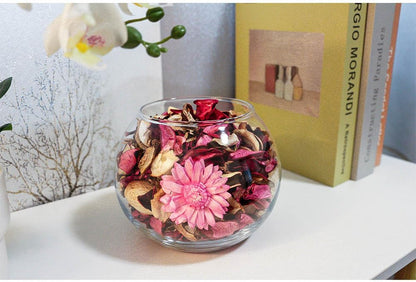 White Potpourri Bags,Pine Scented Potpourri Bowl Filler,Vase Filler,Decorative Dried Flowers, Home Fragrance Popery,Bathroom Decor, Crystal(20 oz)