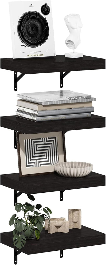 Furinno Rossi 5-Tier Wall Mount Floating Radial Corner Shelf, White