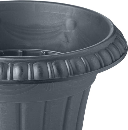 Arcadia Garden Products PL10CP Classic Traditional Plastic Urn Planter Indoor/Outdoor, 15" x 13", Brushed Copper