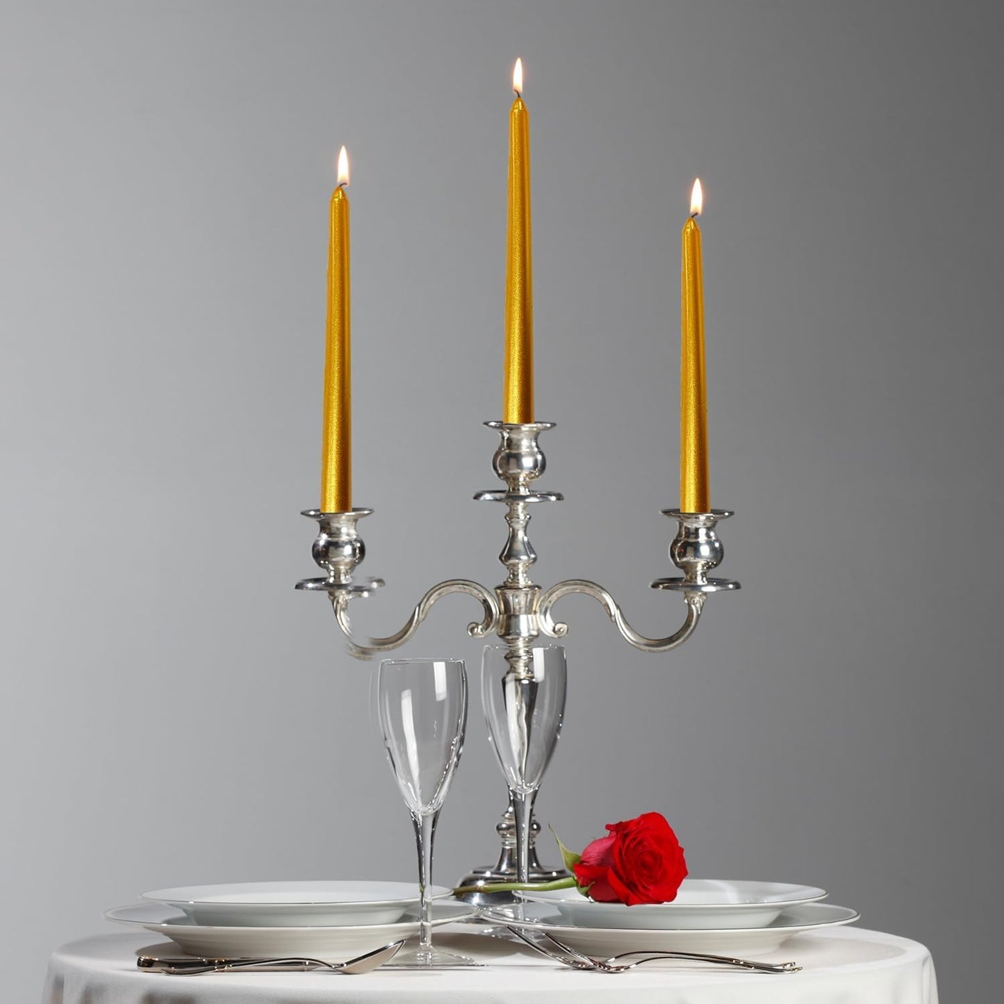 4 Pack White Taper Candles丨Taper Candles 10 Inch Dripless丨Unscented & Smokeless Candlesticks Bulk丨7-8 Hours Long Burning Tall Candles丨Ideal for Christmas Weddings Parties Dinner