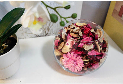 White Potpourri Bags,Pine Scented Potpourri Bowl Filler,Vase Filler,Decorative Dried Flowers, Home Fragrance Popery,Bathroom Decor, Crystal(20 oz)