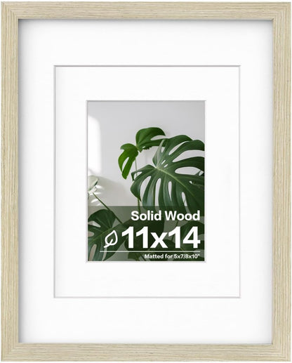 Egofine 12x16 Picture Frame Black, Covered by Plexiglass Made of Solid Wood, Display Pictures 9x12 and 11x14 with Mat or 12x16 Without Mat, for Wall Mounting Photo Frame - Colors B