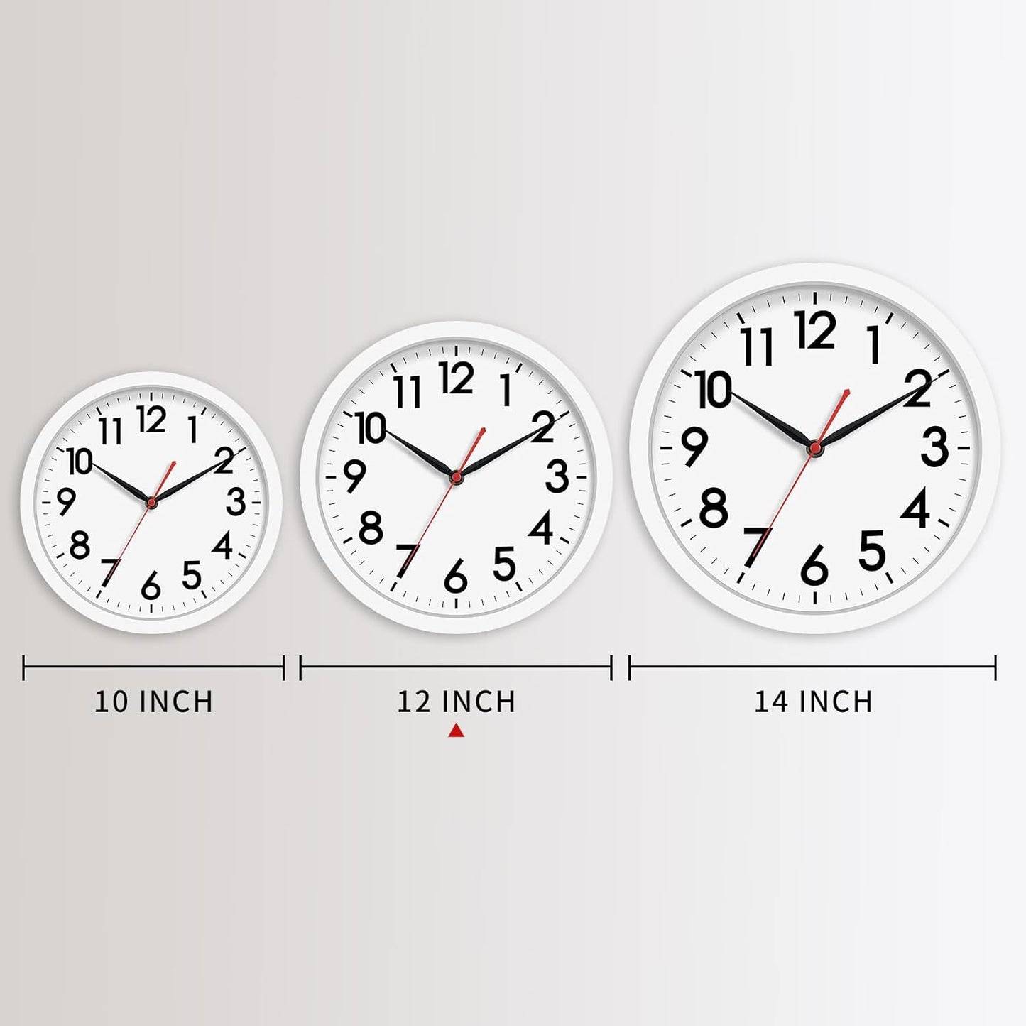 AKCISOT Wall Clock, Modern Small Wall Clocks Battery Operated 8 Inch, Silent Non-Ticking Analog Classic for Office, Home, Bathroom, Kitchen, Bedroom, School(Black)