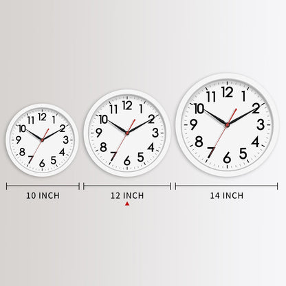 AKCISOT Wall Clock, Modern Small Wall Clocks Battery Operated 8 Inch, Silent Non-Ticking Analog Classic for Office, Home, Bathroom, Kitchen, Bedroom, School(Black)