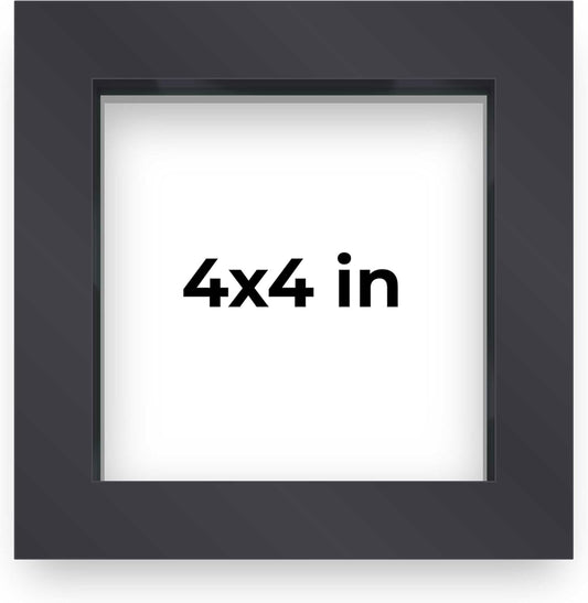 14x14 Shadow Box Black | 3/4" Depth of Usable Space | Solid Wood Pine | Includes UV Resistant Acrylic Plexiglass, Acid-Free Backing & Hanging Hardware | Made to Order in USA - Colors E