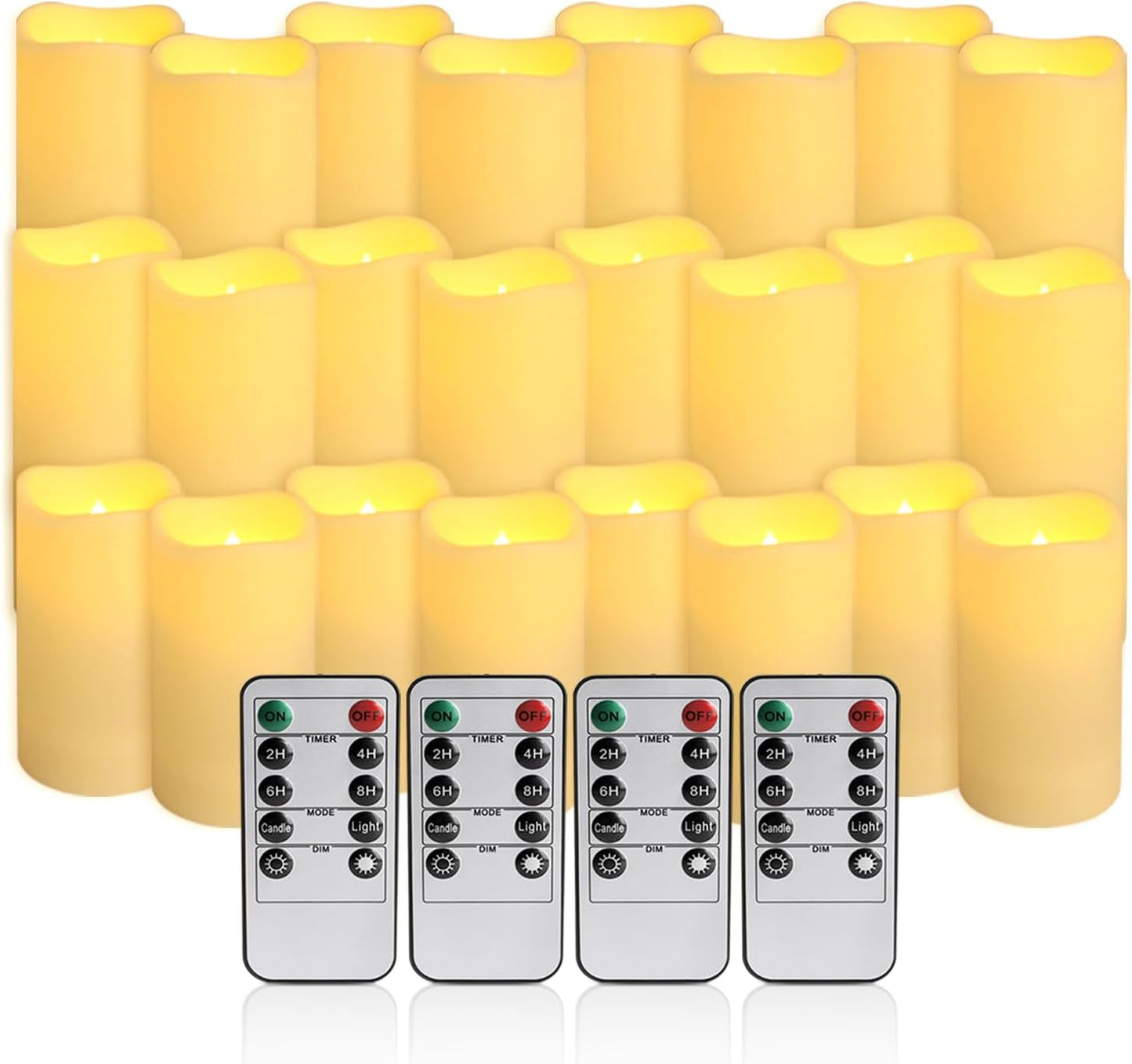 48- Pack of 3 Sizes of LED Flameless Candles.This Candle is Suitable for café, Fancy Restaurant, Bookstore and Other Scenes to Create a Relaxing and Romantic Atmosphere.