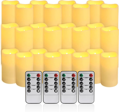 48- Pack of 3 Sizes of LED Flameless Candles.This Candle is Suitable for café, Fancy Restaurant, Bookstore and Other Scenes to Create a Relaxing and Romantic Atmosphere.