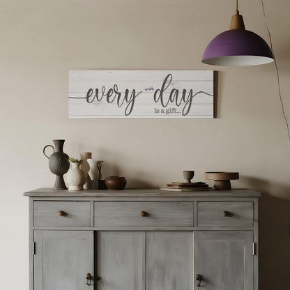 Quotes Wall Decor Enjoy the Little Things Sign Family Wall Signs Canvas Prints Rustic Wooden Wall Art Wood Pictures for Living Room Bedroom Office Home Decor, 6 X 17 Inch Framed