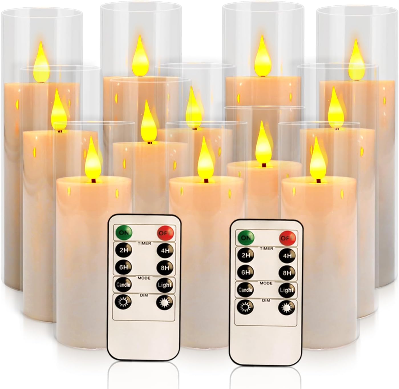 48- Pack of 3 Sizes of LED Flameless Candles.This Candle is Suitable for café, Fancy Restaurant, Bookstore and Other Scenes to Create a Relaxing and Romantic Atmosphere.