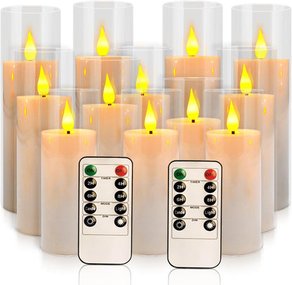 48- Pack of 3 Sizes of LED Flameless Candles.This Candle is Suitable for café, Fancy Restaurant, Bookstore and Other Scenes to Create a Relaxing and Romantic Atmosphere.
