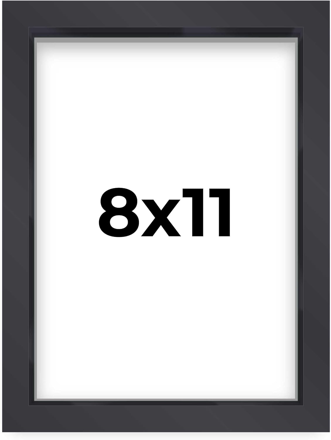 14x14 Shadow Box Black | 3/4" Depth of Usable Space | Solid Wood Pine | Includes UV Resistant Acrylic Plexiglass, Acid-Free Backing & Hanging Hardware | Made to Order in USA - Colors B