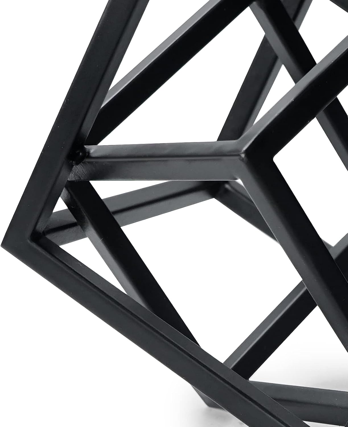 DreamsEden Small Geometric Sculpture, Metal Cube Decorative Ornaments Modern Home Decor Accent