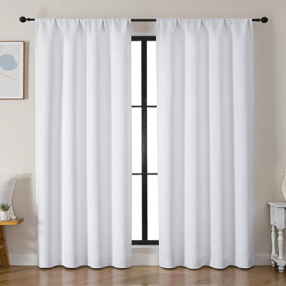 Simplebrand Ava Sage Green Blackout Curtains for Bedroom 63 Inch Length 2 Panels Set, Solid Thermal Insulated Energy Saving Rod Pocket Window Treatment Curtains Blackout Drapes, W40 x L63 Inch, Sage - Colors C